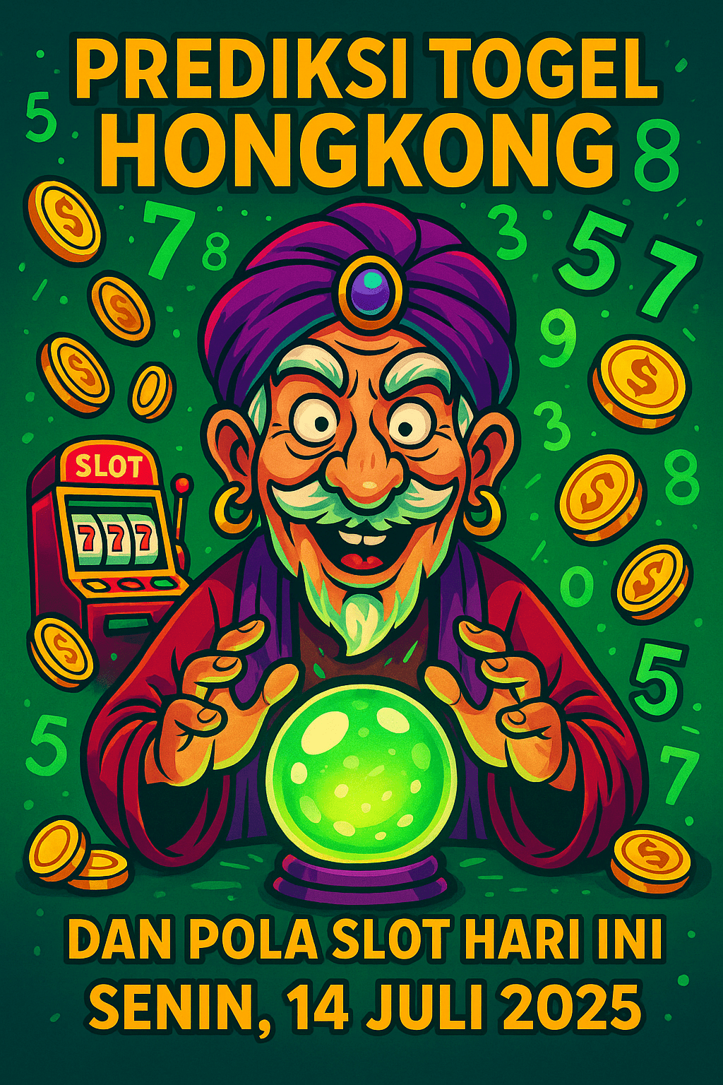 Mbah Gotel meramal togel Hongkong dan slot gacor 14 Juli 2025 dengan bola kristal