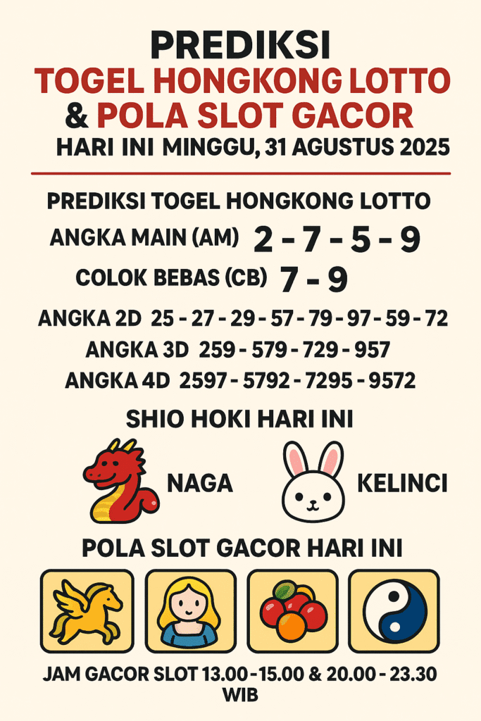 Prediksi togel Hongkong Lotto